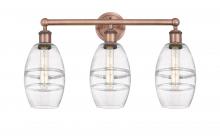 Innovations Lighting 616-3W-AC-G557-6CL - Vaz - 3 Light - 24 inch - Antique Copper - Bath Vanity Light