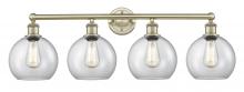 Innovations Lighting 616-4W-AB-G122-8 - Athens - 4 Light - 35 inch - Antique Brass - Bath Vanity Light
