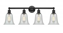 Innovations Lighting 616-4W-BK-G2812 - Hanover - 4 Light - 33 inch - Matte Black - Bath Vanity Light