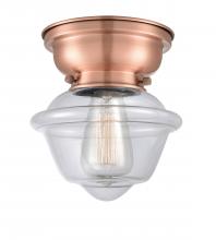 Innovations Lighting 623-1F-AC-G532 - Oxford - 1 Light - 8 inch - Antique Copper - Flush Mount