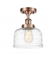 Innovations Lighting 916-1C-AC-G713-LED - Bell - 1 Light - 8 inch - Antique Copper - Semi-Flush Mount