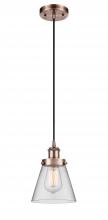 Innovations Lighting 916-1P-AC-G62 - Cone - 1 Light - 6 inch - Antique Copper - Cord hung - Mini Pendant