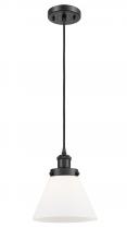 Innovations Lighting 916-1P-BK-G41 - Cone - 1 Light - 8 inch - Matte Black - Cord hung - Mini Pendant