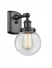 Innovations Lighting 916-1W-BK-G202-6 - Beacon - 1 Light - 6 inch - Matte Black - Sconce