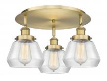 Innovations Lighting 916-3C-BB-G172 - Fulton - 3 Light - 19 inch - Brushed Brass - Flush Mount