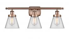 Innovations Lighting 916-3W-AC-G62 - Cone - 3 Light - 26 inch - Antique Copper - Bath Vanity Light