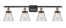 Innovations Lighting 916-4W-BAB-G62 - Cone - 4 Light - 36 inch - Black Antique Brass - Bath Vanity Light
