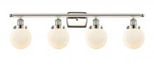 Innovations Lighting 916-4W-PN-G201-6 - Beacon - 4 Light - 36 inch - Polished Nickel - Bath Vanity Light