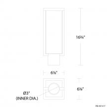 Modern Forms US Online PM-W1417-27-AL - Ledge Outdoor Post Light