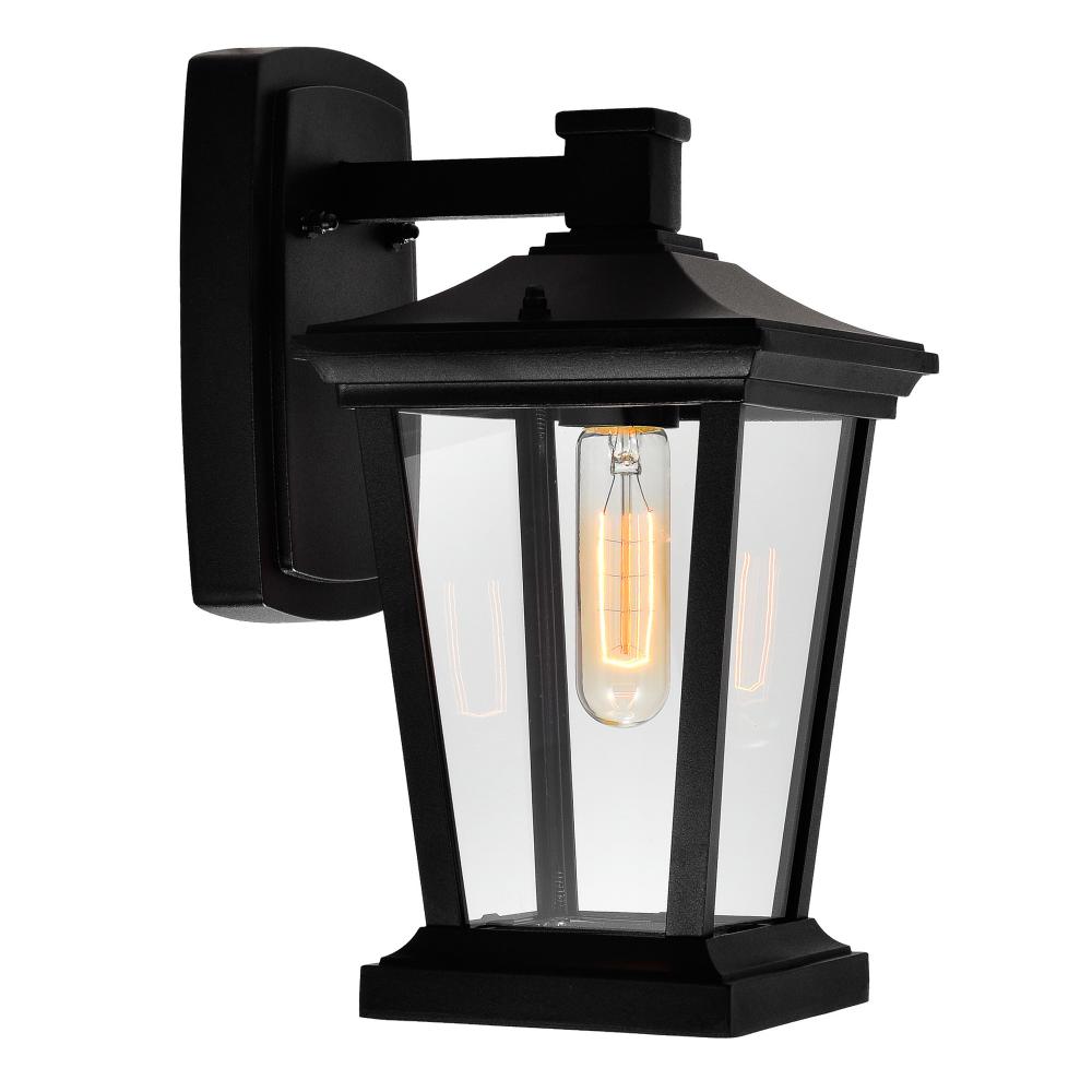 Leawood 1 Light Black Outdoor Wall Light