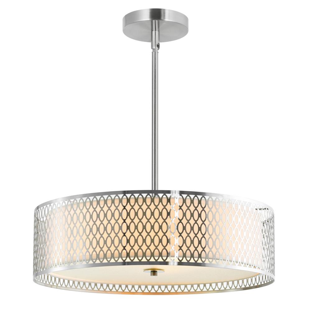 Mikayla 5 Light Drum Shade Chandelier With Satin Nickel Finish