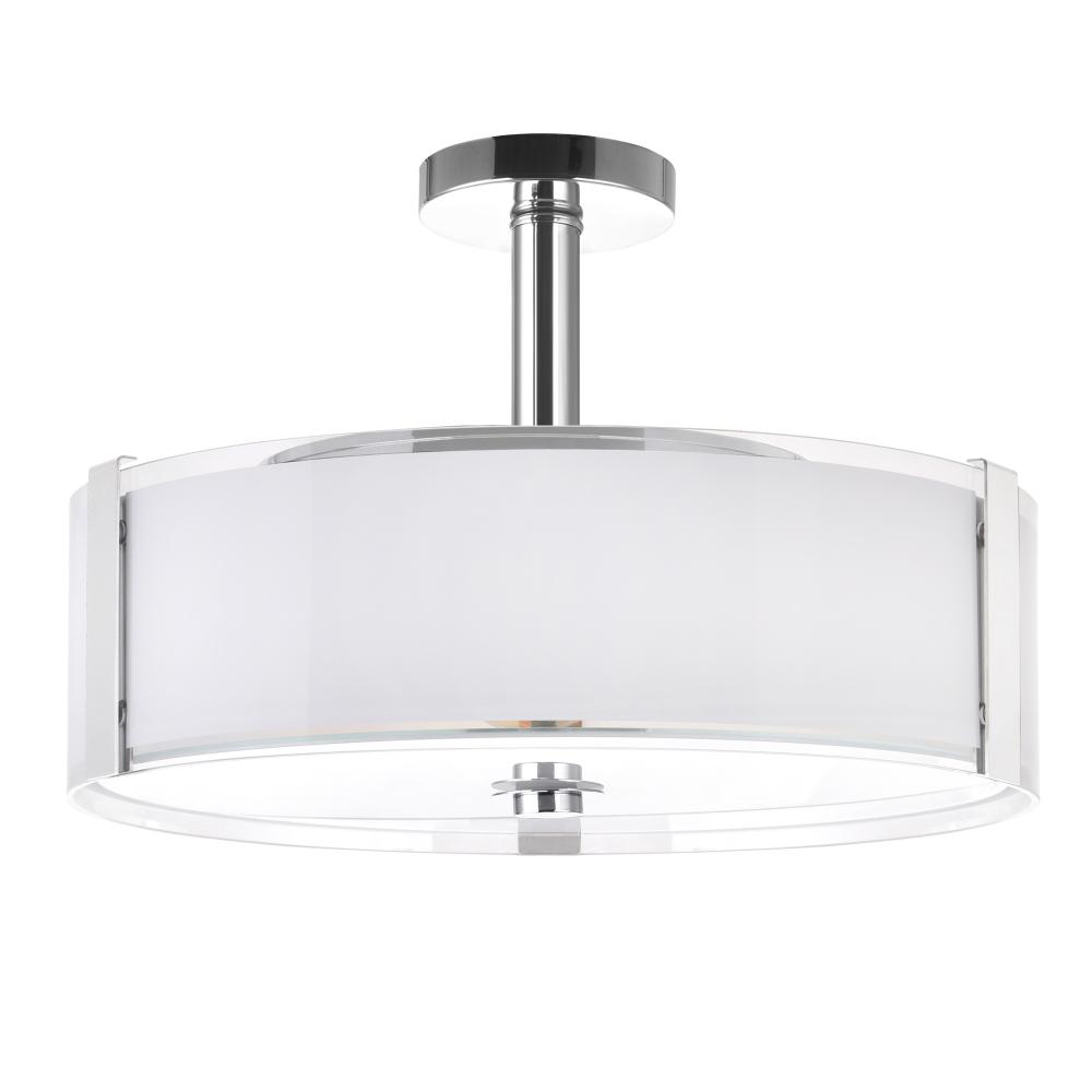 Lucie 5 Light Drum Shade Chandelier With Chrome Finish