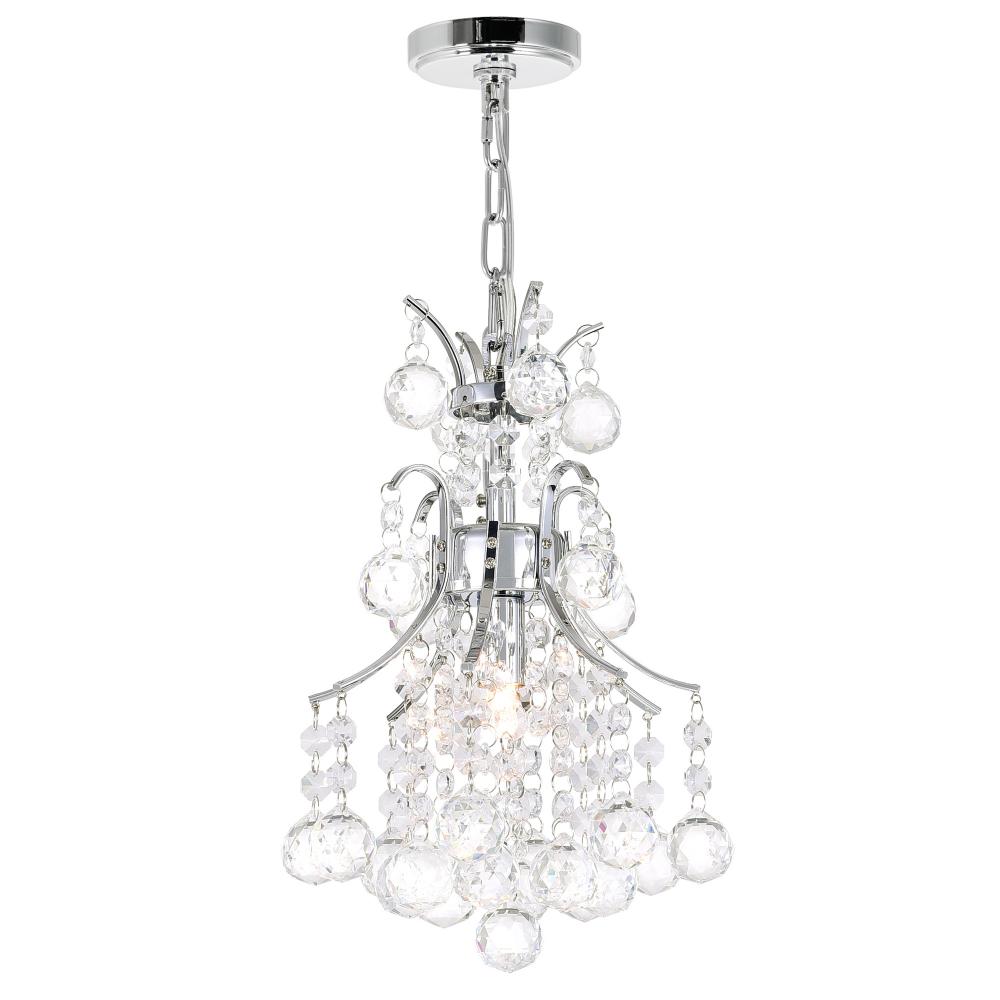 Princess 1 Light Mini Chandelier With Chrome Finish