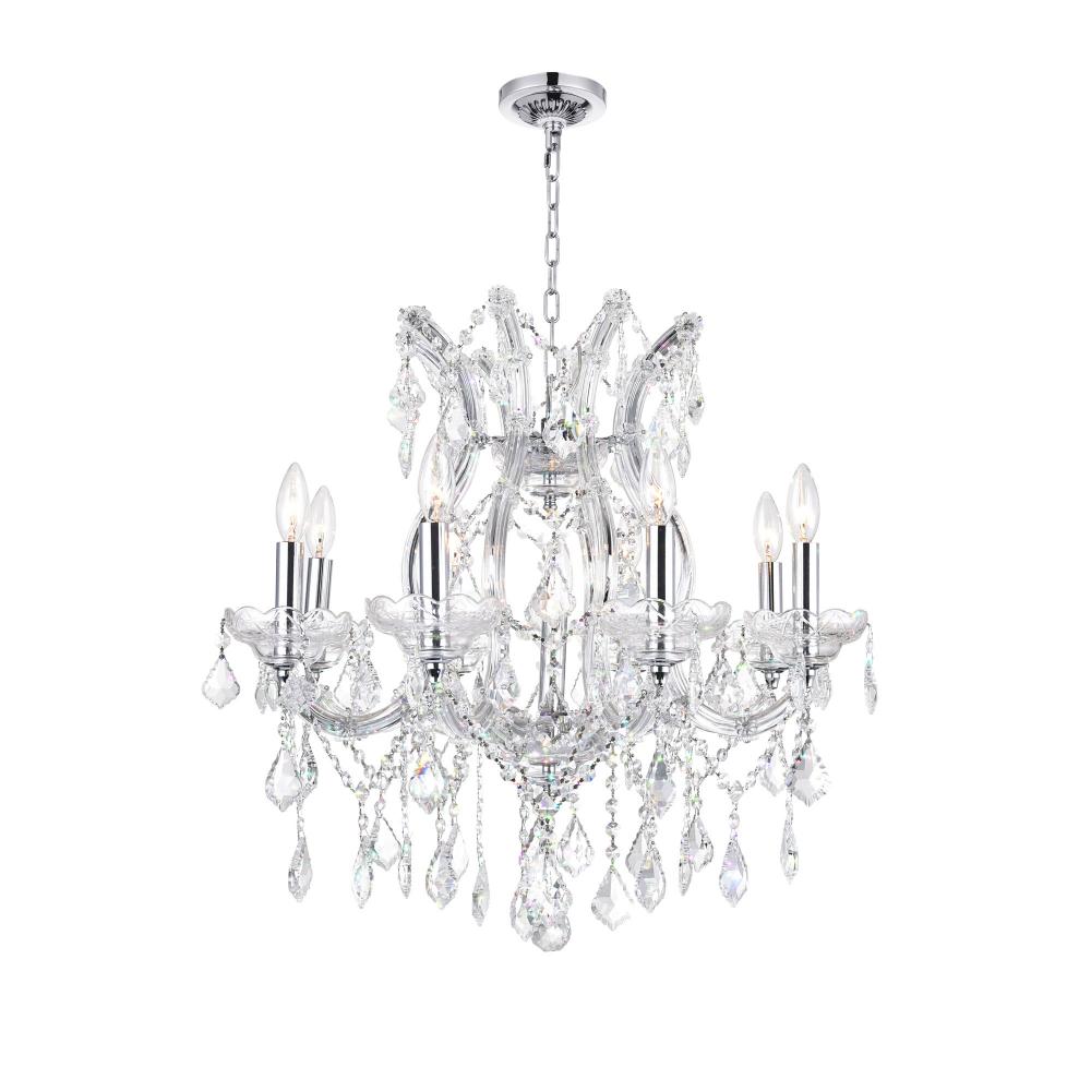 Maria Theresa 9 Light Up Chandelier With Chrome Finish