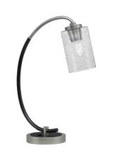 Toltec Company 57-GPMB-3002 - Desk Lamp, Graphite & Matte Black Finish, 4" Smoke Bubble Glass