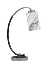 Toltec Company 57-GPMB-3009 - Desk Lamp, Graphite & Matte Black Finish, 4" Onyx Swirl Glass