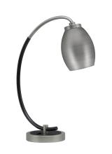 Toltec Company 57-GPMB-426-GP - Desk Lamp, Graphite & Matte Black Finish, 5" Graphite Oval Metal Shade