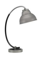Toltec Company 57-GPMB-427-GP - Desk Lamp, Graphite & Matte Black Finish, 7" Graphite Double Bubble Metal Shade