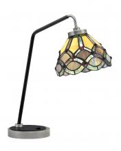 Toltec Company 59-GPMB-9435 - Desk Lamp, Graphite & Matte Black Finish, 7" Grand Merlot Art Glass