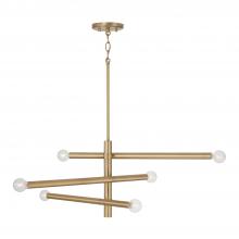 Capital 451262AD - 6-Light Modern Sputnik Chandelier in Aged Brass