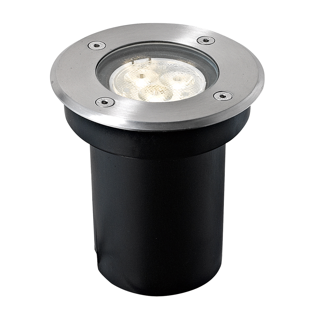 Outdr, LED Inground, Rd, 3x1w, Ss