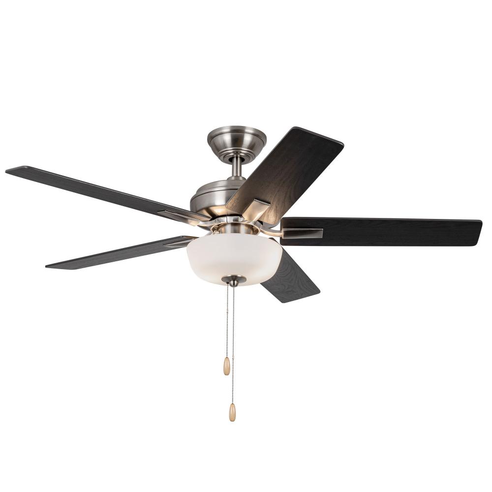 Erikson 52-in Brushed Nickel FAN + LED KIT with Bulb Ceiling Fan