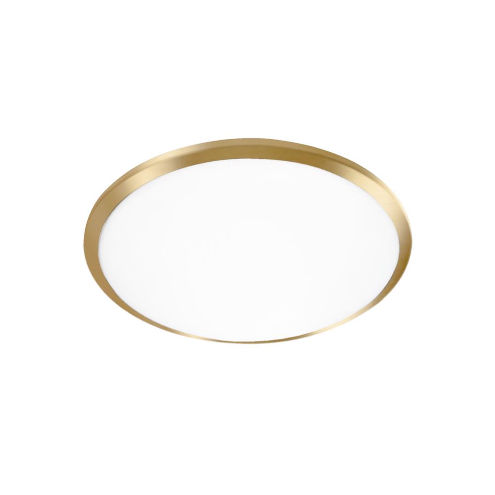 Malta 12-in Brushed Gold LED Flush Mount