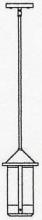 Arroyo Craftsman BSH-6LM-N - 6" berkeley long body stem hung pendant