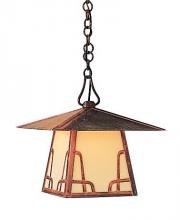 Arroyo Craftsman CH-12TWO-BZ - 12" carmel pendant with t-bar overlay