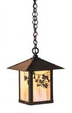 Arroyo Craftsman EH-9TWO-P - 9" evergreen pendant with t-bar overlay