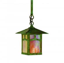 Arroyo Craftsman ESH-7ARM-BZ - 7" evergreen stem hung pendant with classic arch overlay