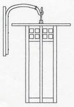 Arroyo Craftsman GB-18LGW-S - 18" glasgow long body wall mount