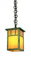 Arroyo Craftsman HH-4LACS-BK - 4" huntington one light pendant with classic arch overlay
