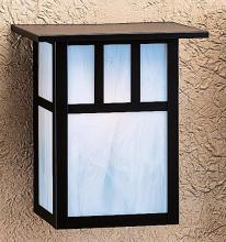 Arroyo Craftsman HS-10ACR-RB - 10" huntington sconce with roof and classic arch overlay