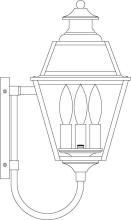 Arroyo Craftsman INB-8GRRM-MB - 8" inverness wall mount with glass roof