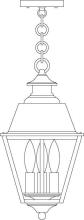 Arroyo Craftsman INH-8MRCS-BK - 8" inverness pendant with metal roof