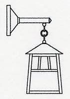 Arroyo Craftsman RB-8WO-AB - 8" raymond wall mount