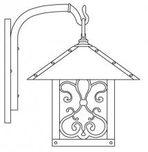 Arroyo Craftsman TRB-12ASWO-P - 12" timber ridge wall bracket with ashbury  filigree