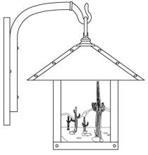 Arroyo Craftsman TRB-12CTOF-BZ - 12" timber ridge wall bracket with cactus filigree