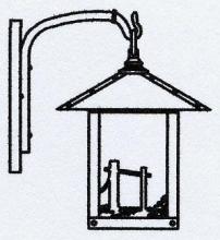 Arroyo Craftsman TRB-9HSGW-MB - 9" timber ridge wall bracket with horse filigree