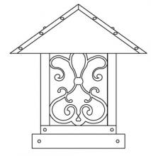 Arroyo Craftsman TRC-12ASWO-MB - 12" timber ridge column mount with ashbury  filigree