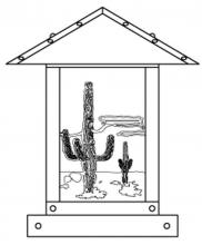 Arroyo Craftsman TRC-9CTCS-P - 9" timber ridge column mount with cactus filigree