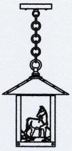 Arroyo Craftsman TRH-9HSWO-S - 9" timber ridge pendant with horse filigree