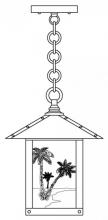 Arroyo Craftsman TRH-9PTTN-MB - 9" timber ridge pendant with palm tree  filigree