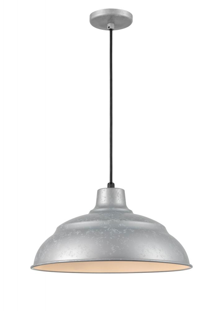 R Series 1-Light Cord Hung Warehouse Painted Galvanized