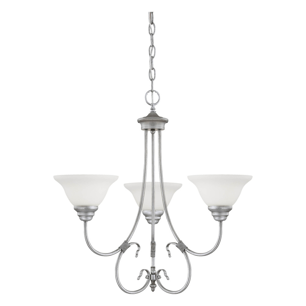 Fulton 3-Light Chandelier Ceiling Light Rubbed Silver