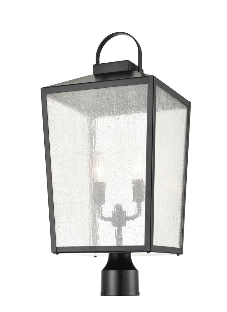 Devens 2-Light Outdoor Post Lantern Powder Coated Black