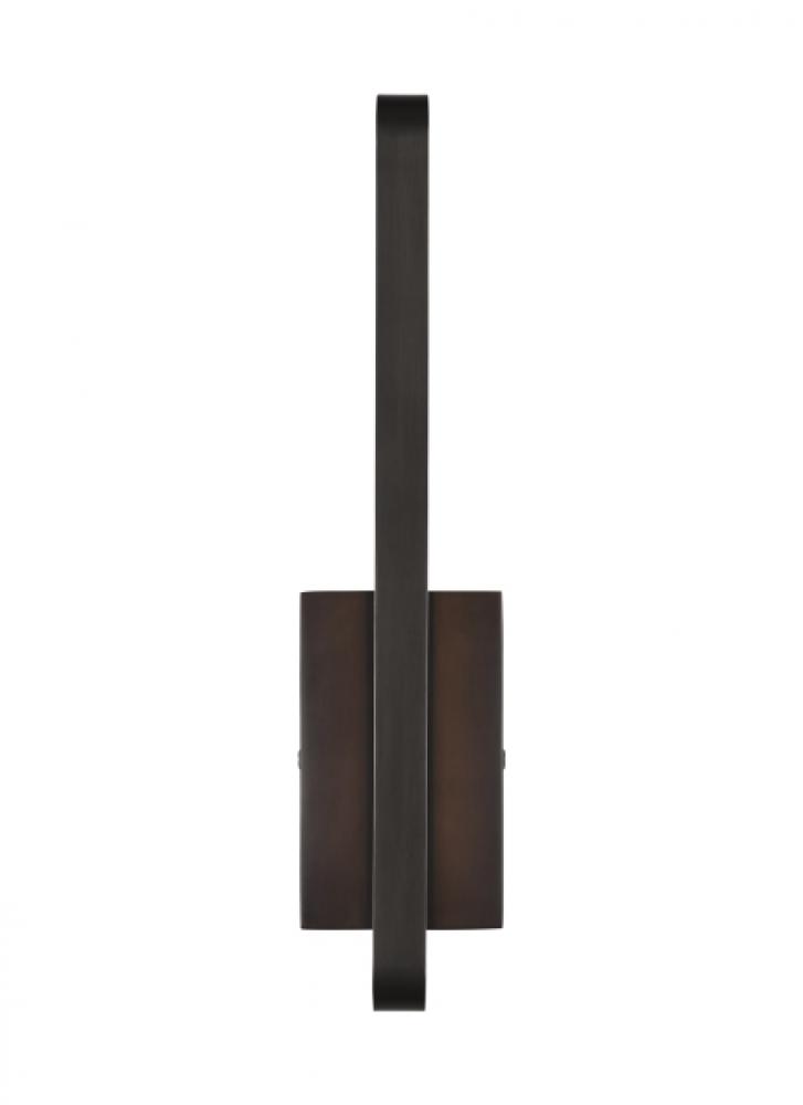 Banda Modern dimmable LED 13 Wall/Bath Vanity Light in a Dark Bronze finish