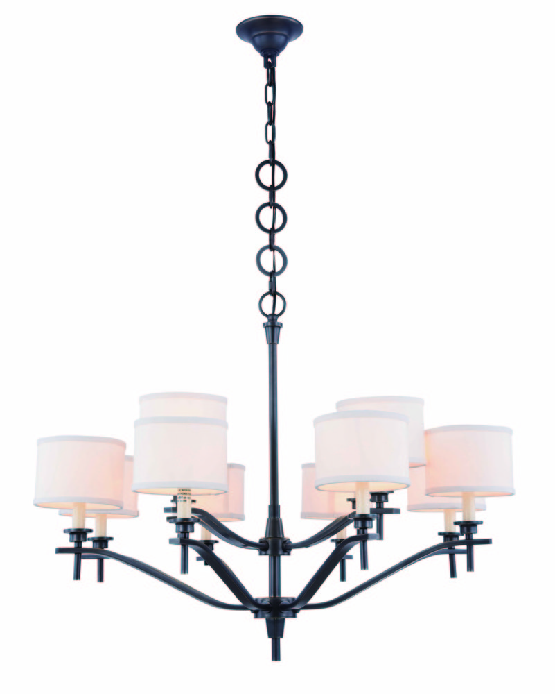 Segovia Collection Chandelier W35 H27 Lt:12 Bronze Finish