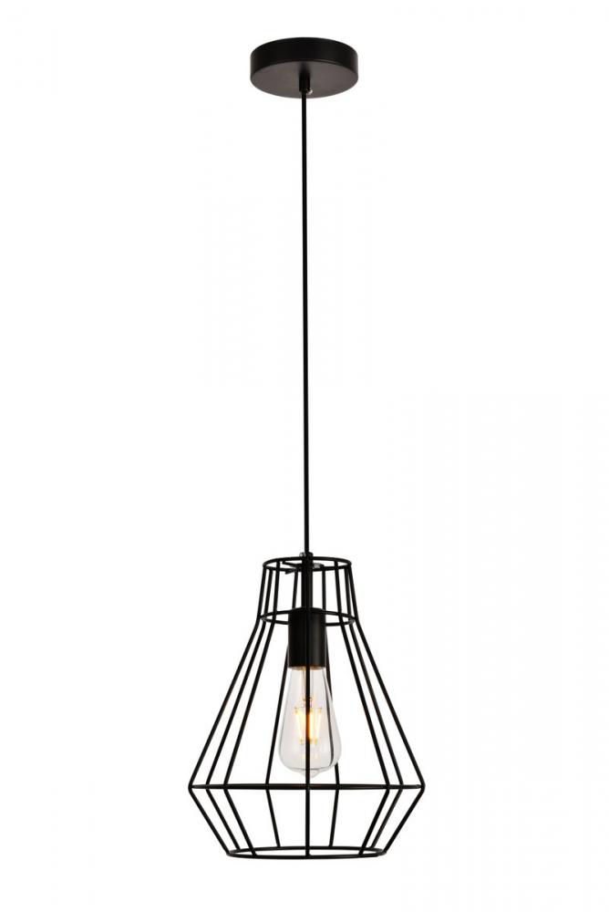 Jago Collection Pendant D9.1 H12.3 Lt:1 Black Finish